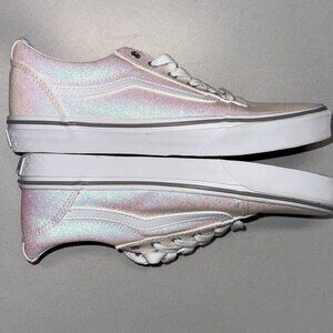 Vans white sparkle Missy 5.5 NWOT